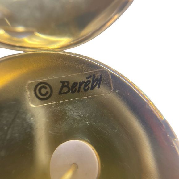 Vintage 80’s Berébi Gold And Purple Enamel Earrings - Picture 2 of 10